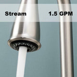Moen Kaden Kitchen Faucet with Single Handle, Pull-Down Sprayer, and Stainless Finish