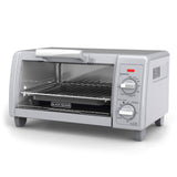 BLACK+DECKER 4-Slice Stainless Steel Toaster Oven, Silver