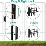 FXW Indoor and Outdoor Dog Playpen with Gate, 8/32 Panels and 32 Height, Portable Pet Fence for Small, Medium and Large Dogs, Puppies, RV Camping and Yard Use