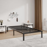 14-Inch Full Platform Bed Frame, Heavy-Duty Metal Mattress Foundation with Underbed Storage, No Box Spring Required, Easy Assembly and Noise-Free Support