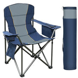 Oversized Heavy-Duty Folding Camp Chair with 450 LBS Support, Cup Holder and Cooler Bag, Portable Outdoor Seating, Green