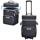 72-Can Rolling Soft Cooler with Wheels and Handle, Leakproof Insulated Collapsible Bag for Beach, Camping, Patio and Travel