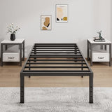 14-Inch Full Platform Bed Frame, Heavy-Duty Metal Mattress Foundation with Underbed Storage, No Box Spring Required, Easy Assembly and Noise-Free Support