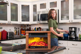 Heat Surge Mini Glo Portable Electric Fireplace Heater with Remote Control