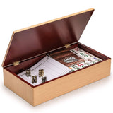 Yellow Mountain Imports Mexican Train Dominoes Set with Double 12 Dominoes, Numerals, Wooden Hub, and Train Mark