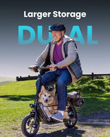 Gyroor 550W Electric Scooter with Basket and Seat, Up to 20-Mile Range