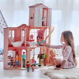 Sweet Lil Family Dollhouse People, Set of 9 Figures Featuring Grandpa, Grandma, Mom, Dad, Sister, Brother, Toddler, Twin Boy and Girl