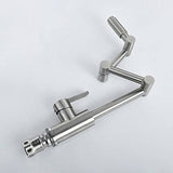 KunMai BR Stainless Steel Pot Filler Faucet, Deck-Mounted Kitchen Sink Design