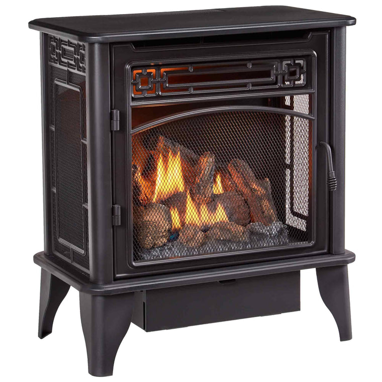 Procom PCNSD25RTA 3-Sided Dual-Fuel Gas Stove with Remote Control, Black, 23,000 BTU