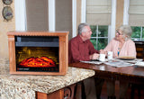 Heat Surge Mini Glo Portable Electric Fireplace Heater with Remote Control