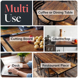 HEIRLOUM 30 x 30 Reclaimed Wood Tabletop, Economy Recycled Solid Wood Panel for Kitchen, Dining and Coffee Tables