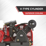 NorthStar Portable Gas-Powered Air Compressor with Honda GX390 OHV Engine, 30-Gallon Horizontal Tank and 24.4 CFM at 90 PSI