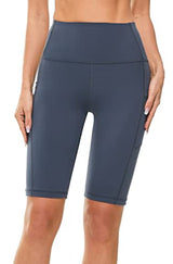 Womens Running and Yoga Half-Tights with Convenient Pockets for Workouts