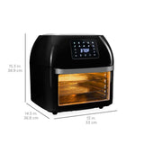 16.9qt Family-Size Air Fryer Countertop Oven with 10-in-1 Cooking Functions, 1800W Rotisserie and Dehydrator, White