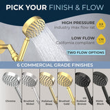 HammerHead Showers Oil Rubbed Bronze Handheld Shower Head with 6ft Hose, Brass Holder, Adjustable Bracket, Detachable Wand, and 1.75 GPM Low-Flow Water Saving Design