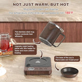 16oz Heated Coffee Mug and Electric Warmer Set with Smart Temperature Heating and Auto Shut-Off, Desk Cup Warmer for Home or Office, Black