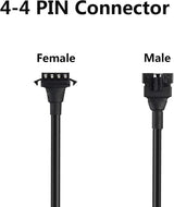 4-Pack 5-Foot Extension Cables with SM 4-Pin Locking Connectors, 60in / 150cm, for 5050-SMD RGB LED Neon Strip Kits, EXT-5FT