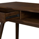 Bush Furniture Nora 54W Writing Desk, Dark Walnut Computer Table for Home Office, Workspace or Entryway