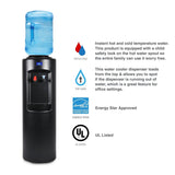 Brio CL520 Essential Commercial-Grade Water Dispenser Cooler with Hot and Cold Options, Top Load