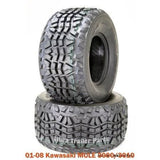 23×11-10 Utility ATV Tires, 2-Piece Set for 01-08 Kawasaki Mule 3000/3010 with High Load Capacity