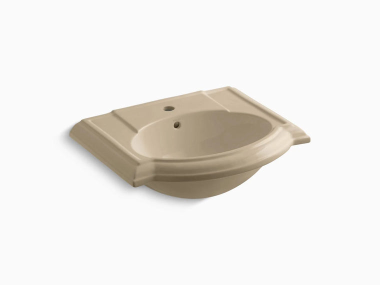 KOHLER Devonshire K-2287-1-33 Bathroom Sink in Mexican Sand with Single Faucet Hole