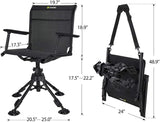 TIDEWE Folding Hunting Chair with Seat Cover, 360-Degree Silent Swivel, Adjustable Four-Leg Height, Armrests and Portable Ground Blind Design