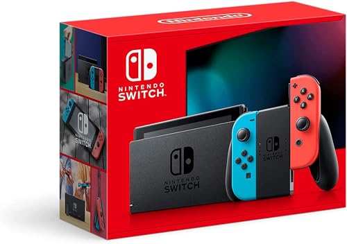 Nintendo Switch Console with Neon Blue and Neon Red Joy-Con Controllers