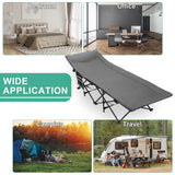 Deluxe Folding Camping Cot with Pillow, Collapsible Single-Person Bed in a Bag for Indoor or Outdoor Use, Ultra-Lightweight Heavy-Duty Design for Adults and Kids