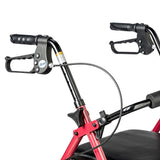 Red Drive Medical Aluminum Rollator with Adjustable Height and 6-Inch Casters