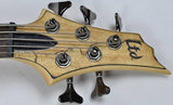 ESP LTD B-205 Five-String Fretless Bass with Spalted Maple, Natural Satin Finish