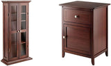 Winsome Wood Holden Media and Entertainment Cabinet, Antique Walnut