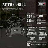 Weber Q-3200 Natural Gas Grill in Titanium/Beige