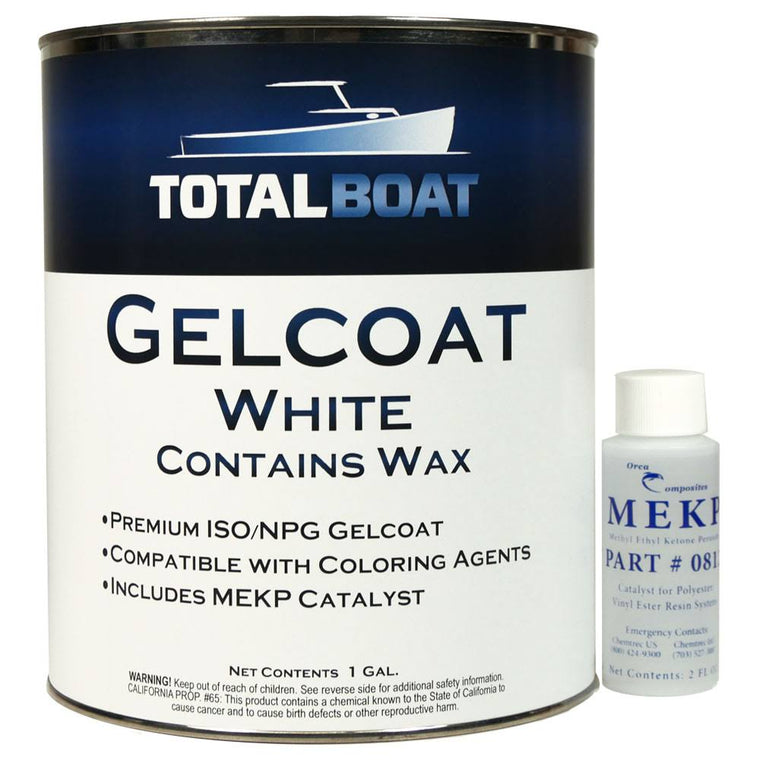 TotalBoat White Gelcoat, Gallon, No Wax