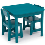 Delta Children MySize Wooden Table and Chair Set for Kids, Teal