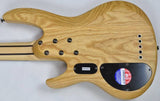 ESP LTD B-205 Five-String Fretless Bass with Spalted Maple, Natural Satin Finish
