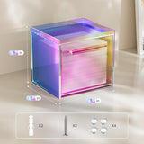Rainbow Acrylic Facial Towel Organizer with Drawer, Wall-Mounted Storage Box Compatible with Clean Skin Club Clean Towel XL, Towels Not Included