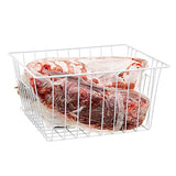 3-Piece Pearl White Freezer Basket Set with Handles, Wire Storage Organizers for Chest and Upright Freezers, Refrigerator Divider Containers