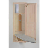 Hide-Away In-Wall Ironing Board Featuring an Unfinished Maple Door