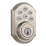 Kwikset 909 SmartCode Electronic Deadbolt with SmartKey, Satin Nickel