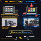 Autel MaxiCOM MK808BT All-Systems Diagnostic Scan Tool with 28+ Services, ABS Bleed, Oil Reset, EPB, SAS, DPF, BMS, Throttle, and Injector Coding