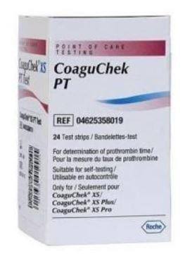 CoaguChek XS PT Test Strips by Roche, 24-Count Pack, 7797826160