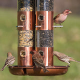 Perky-Pet 7103-2 Triple Tube Bird Feeder in Copper Finish