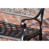 Patio Sense Antique Bronze Cast Aluminum Bench for Outdoor Patios