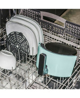 Touchscreen Electric Air Fryer in Aqua Sky Blue, Crux 3.7-Quart