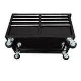 Husky 9-Drawer Mobile Workbench with 46 in. W x 24 in. D Gloss Black Deep Tool Chest