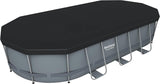 Bestway Power Steel 56655E Above-Ground Swimming Pool Set, 16ft x 10ft x 42in Oval Frame with 1000 GPH Filter Pump, Ladder, and Cover