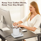 16oz Heated Coffee Mug and Electric Warmer Set with Smart Temperature Heating and Auto Shut-Off, Desk Cup Warmer for Home or Office, Black