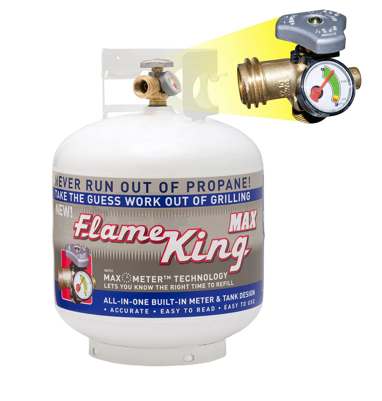 20 lbs Empty Propane Cylinder Featuring a Built-In Fuel Gauge