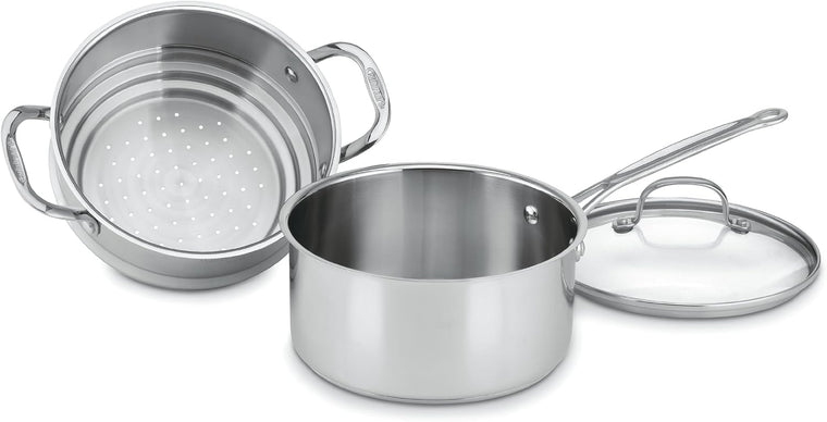 Cuisinart 77-35CG Chef’s Classic 3-Piece Stainless Steel Steamer Set with 3-Quart Capacity