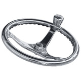 13-Inch Edson Stainless Steel Steering Wheel with Comfort Grip and PowerKnob